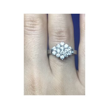 925 Sterling Silver CZ Ring Size 6.5