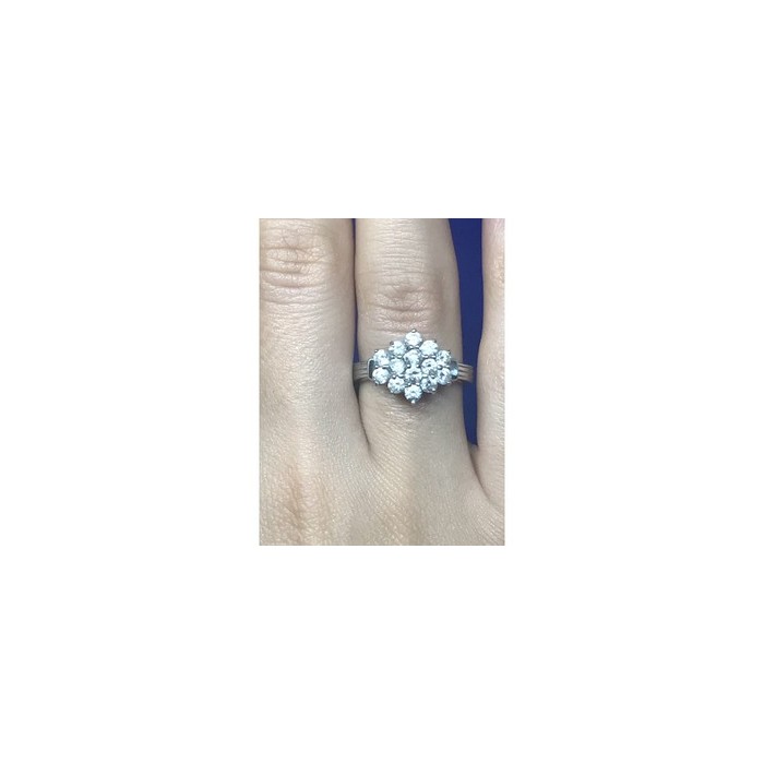 925 Sterling Silver CZ Ring Size 6.5