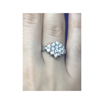 925 Sterling Silver CZ Ring Size 6.5