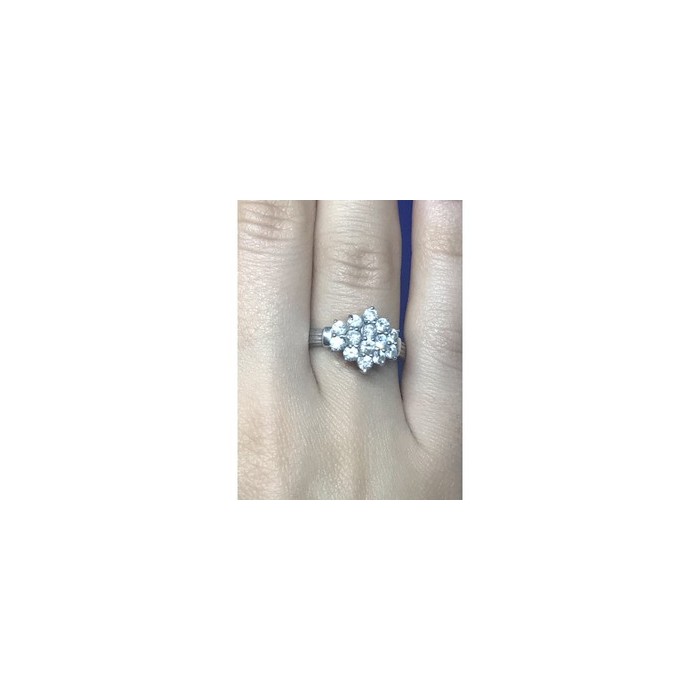 925 Sterling Silver CZ Ring Size 6.5