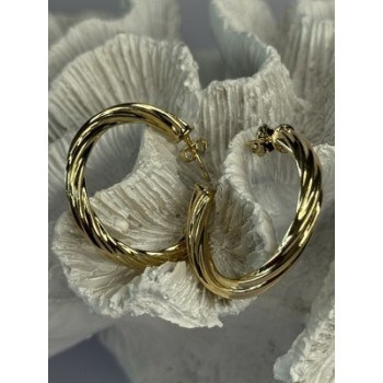 Gold Plated Earrings Length 1.25 Inch