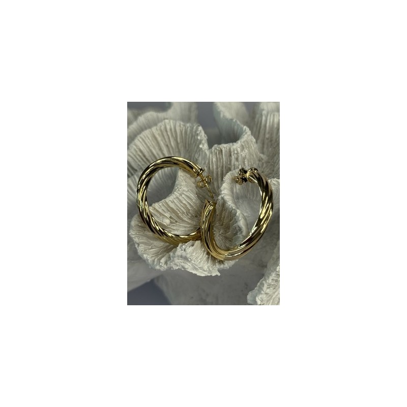 Gold Plated Earrings Length 1.25 Inch