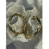 Gold Plated Earrings Length 1.25 Inch