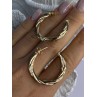 Gold Plated Earrings Length 1.25 Inch