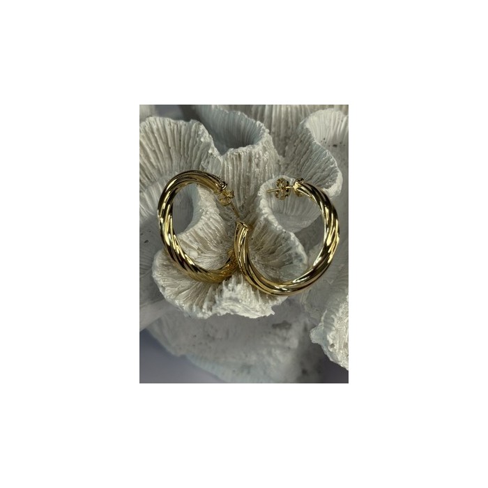 Gold Plated Earrings Length 1.25 Inch