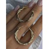 Gold Plated Earrings Length 1.25 Inch
