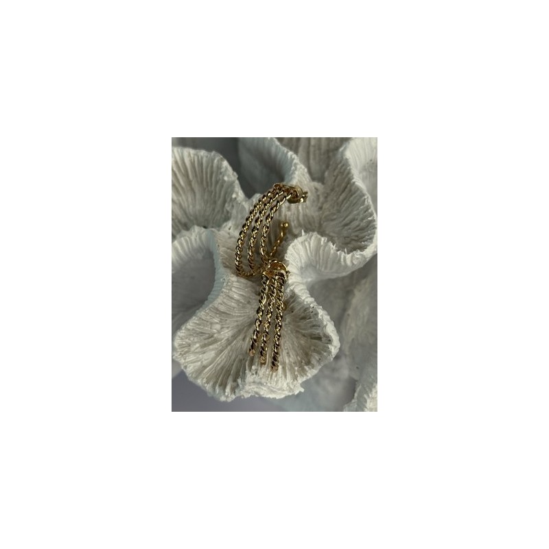 Gold Plated Earrings Length 1 Inch