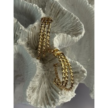 Gold Plated Earrings Length 1 Inch