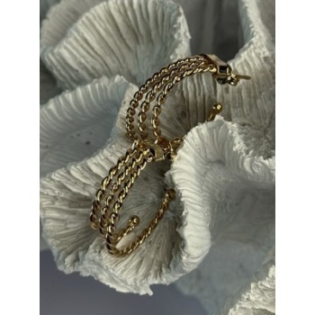 Gold Plated Earrings Length 1 Inch