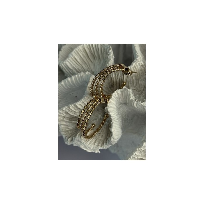 Gold Plated Earrings Length 1 Inch