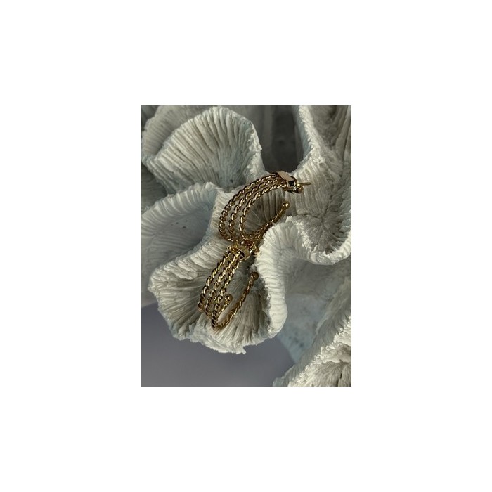 Gold Plated Earrings Length 1 Inch