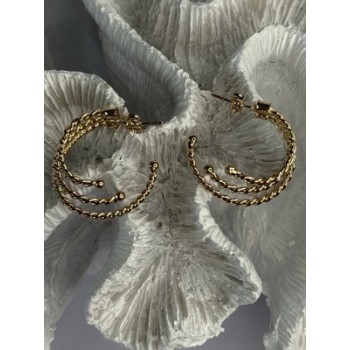 Gold Plated Earrings Length 1 Inch