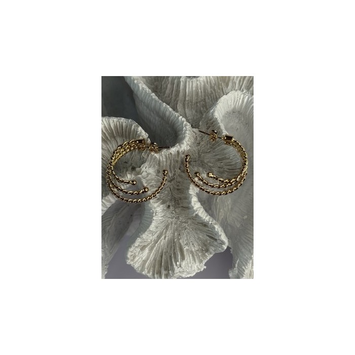 Gold Plated Earrings Length 1 Inch