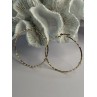 Large Hoop Gold Plated Earrings Length 2.40 Inch