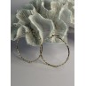Large Hoop Gold Plated Earrings Length 2.40 Inch