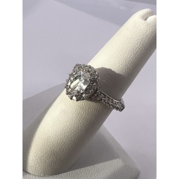 925 Sterling Silver CZ Ring Size 5.5