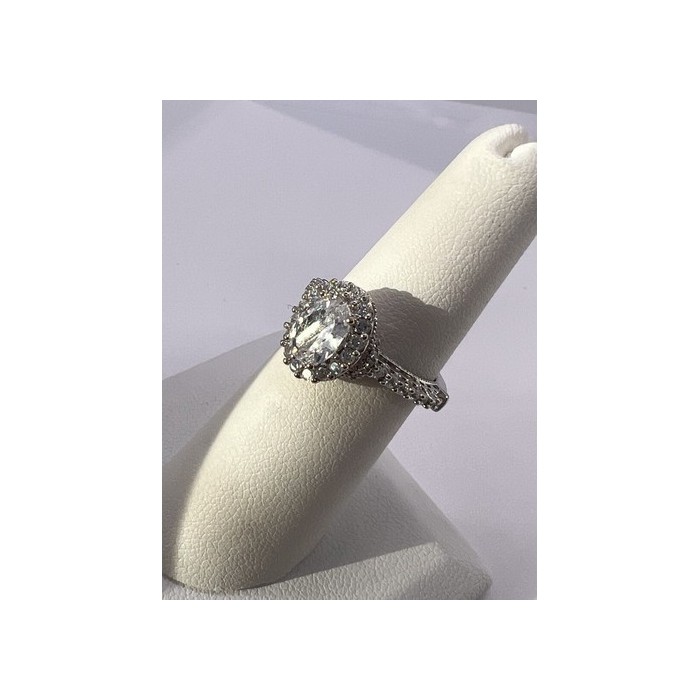 925 Sterling Silver CZ Ring Size 5.5