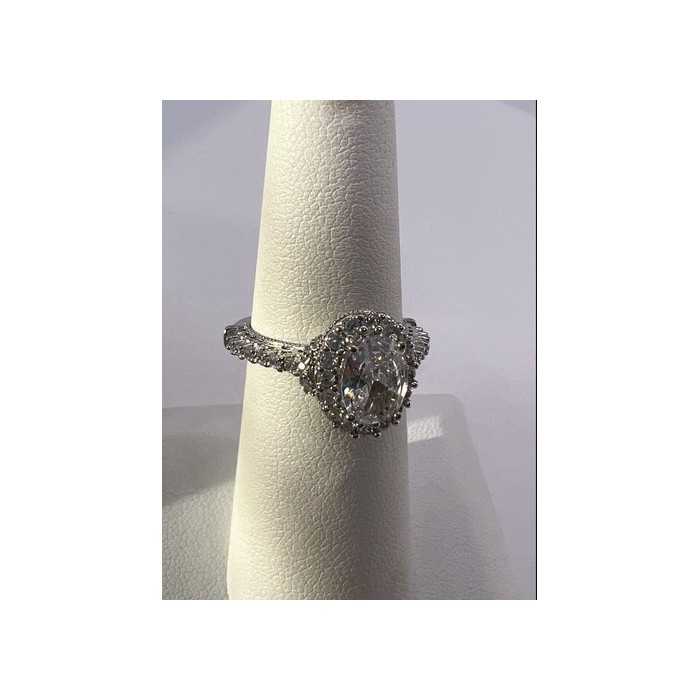 925 Sterling Silver CZ Ring Size 5.5
