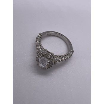 925 Sterling Silver CZ Ring Size 5.5