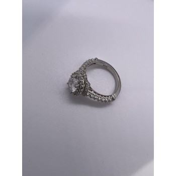 925 Sterling Silver CZ Ring Size 5.5
