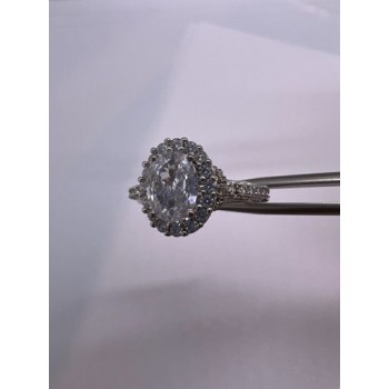 925 Sterling Silver CZ Ring Size 5.5