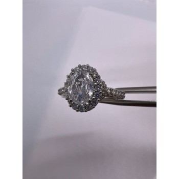 925 Sterling Silver CZ Ring Size 5.5