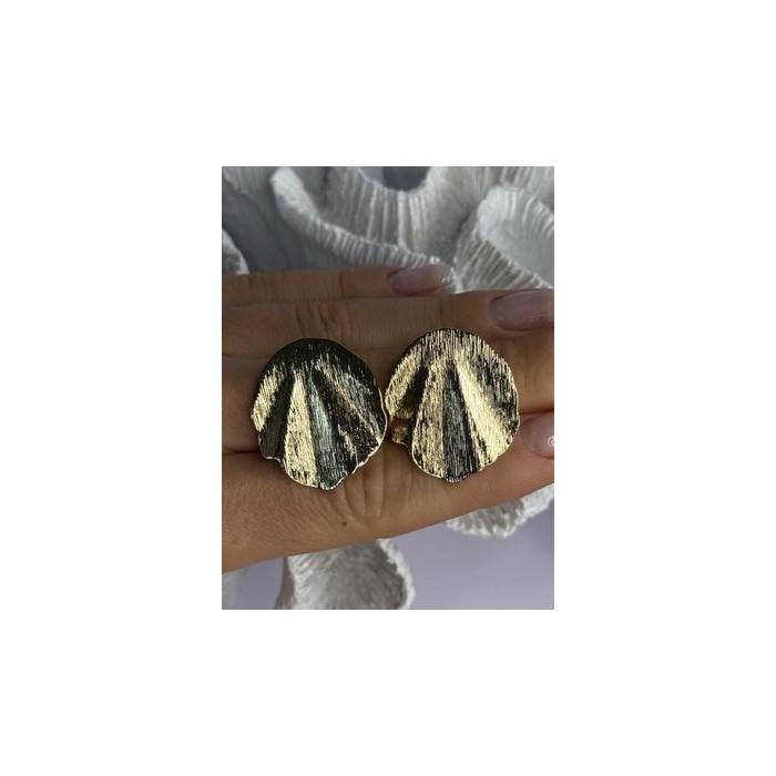 Unique Gold Plated Earrings Length 1.15 Inch