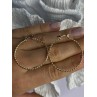Elegant Hoop Gold Plated Earrings Length 1.50 Inch