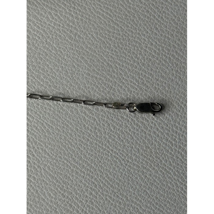 Sjd Acpl 925 Sterling Silver White Topaz Heart Bracelet Length 7.5 Inch