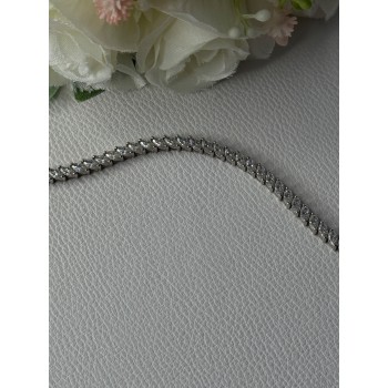 Elegant 925 Sterling Silver CZ Bracelet Length 7.5 Inch