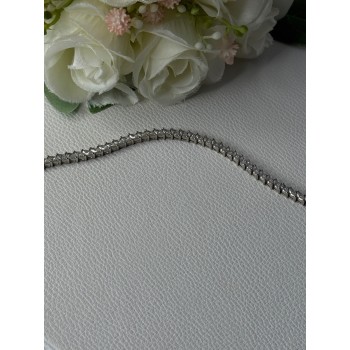 Elegant 925 Sterling Silver CZ Bracelet Length 7.5 Inch