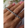 Classy 925 Sterling Silver Diamonds Bracelet Length 6.5 Inch