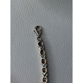 Classy 925 Sterling Silver Diamonds Bracelet Length 6.5 Inch