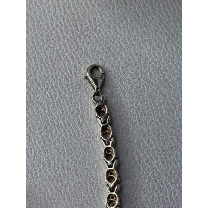 Classy 925 Sterling Silver Diamonds Bracelet Length 6.5 Inch
