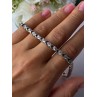 Classy 925 Sterling Silver Diamonds Bracelet Length 6.5 Inch