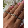 925 Sterling Silver Gold Plated CZ Bracelet Length 7.5 Inch