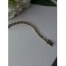 925 Sterling Silver Gold Plated CZ Bracelet Length 7.5 Inch