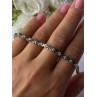 925 Sterling Silver Gold Plated CZ Bracelet Length 7.5 Inch