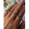 925 Sterling Silver Gold Plated CZ Bracelet Length 7.5 Inch