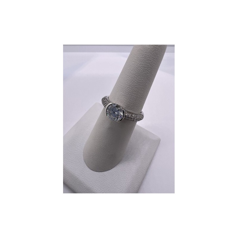 925 Sterling Silver CZ Ring Size 6.5