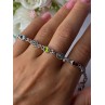 925 Sterling Silver Amethyst Citrine Garnet Peridot Topaz Bracelet Length 7.5 In