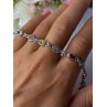 925 Sterling Silver Amethyst Citrine Garnet Peridot Topaz Bracelet Length 7.5 In