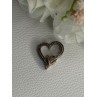 925 Sterling Silver White Topaz Heart Pendant Length 0.75 Inch