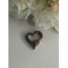 925 Sterling Silver White Topaz Heart Pendant Length 0.75 Inch