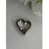 925 Sterling Silver White Topaz Heart Pendant Length 0.75 Inch