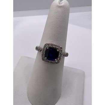 925 Sterling Silver Spinel & Beryl Ring Size 6.5