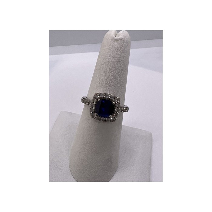 925 Sterling Silver Spinel & Beryl Ring Size 6.5