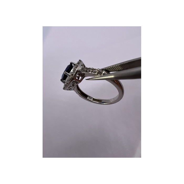 925 Sterling Silver Spinel & Beryl Ring Size 6.5
