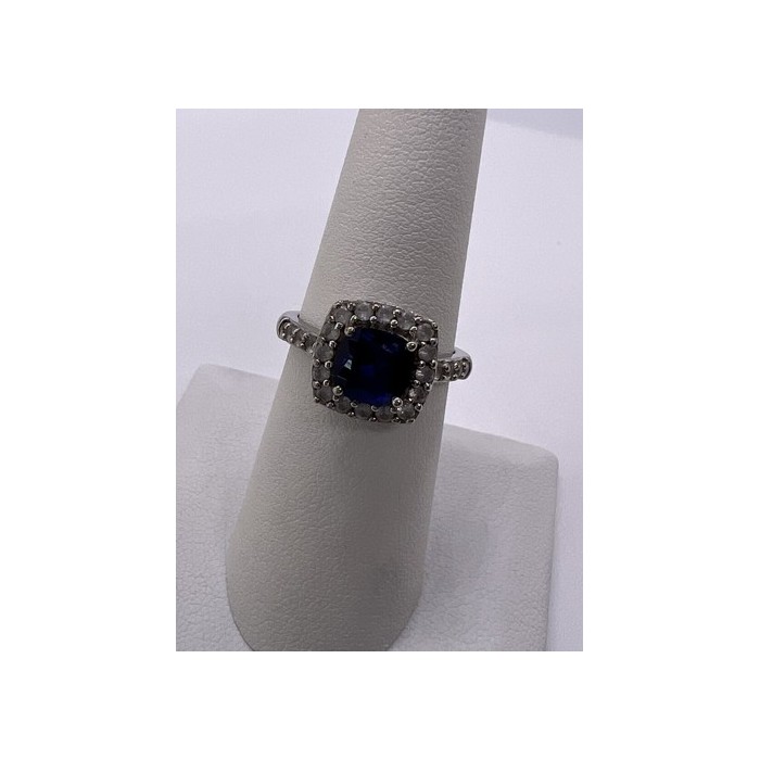 925 Sterling Silver Spinel & Beryl Ring Size 6.5