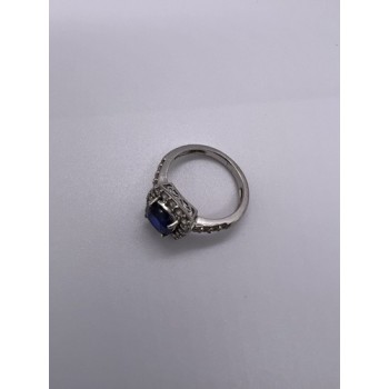 925 Sterling Silver Spinel & Beryl Ring Size 6.5